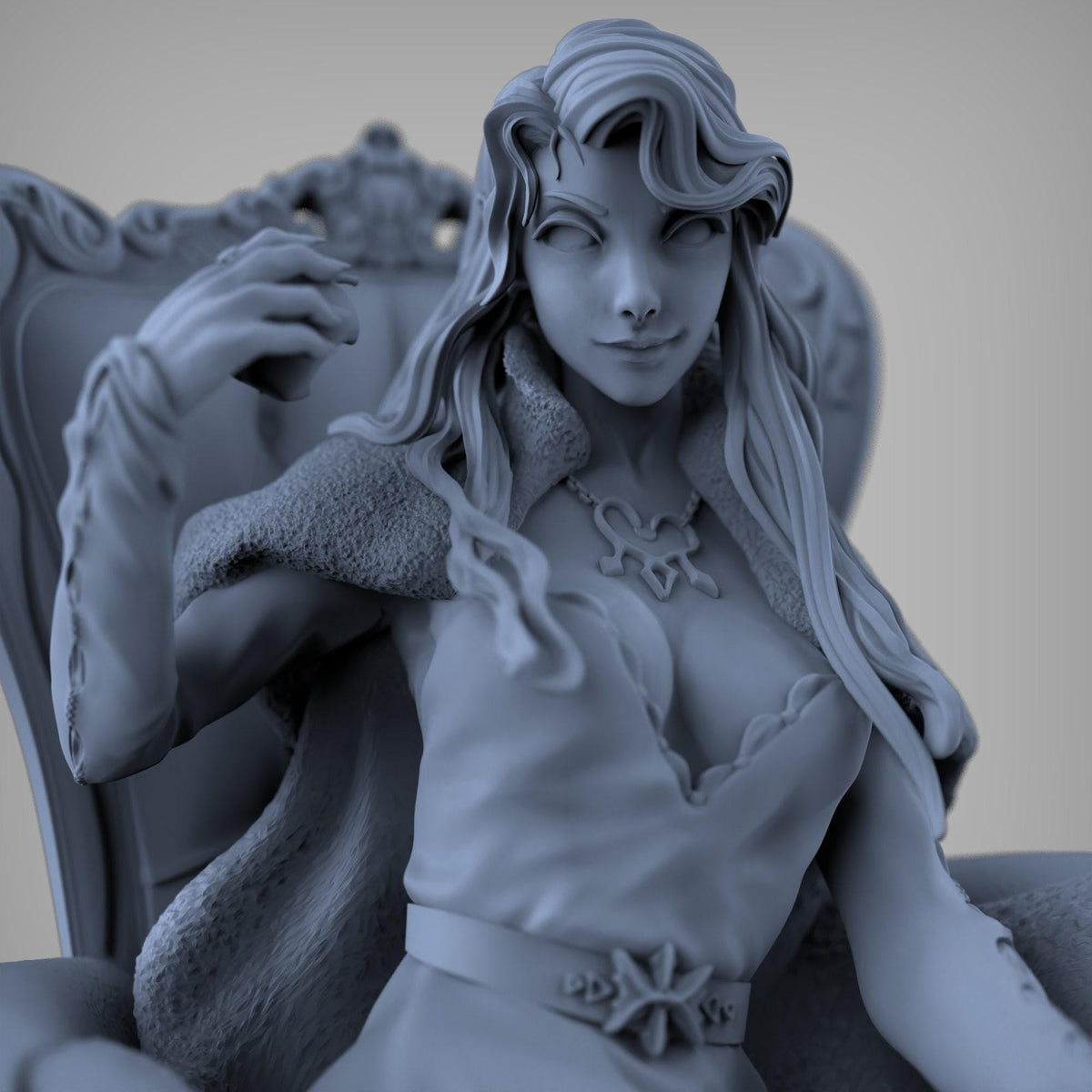 Lenore Gothic Girl NSFW 3D Printed Statue – Mature Gothic Pin-Up Resin Collectible, Made to Order for Adult Collectors