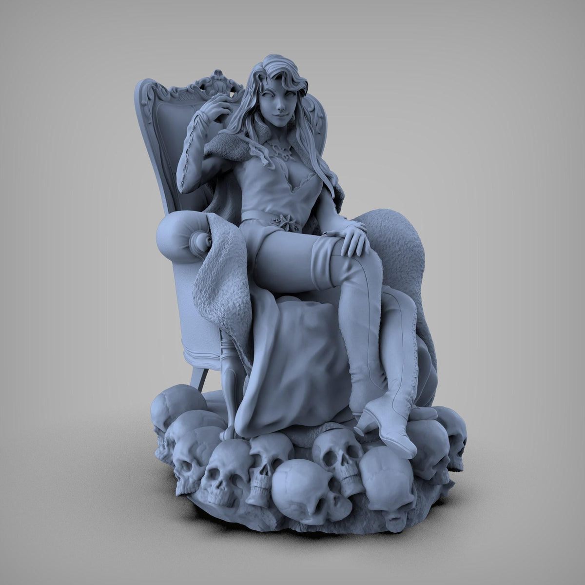 Lenore Gothic Girl NSFW 3D Printed Statue – Mature Gothic Pin-Up Resin Collectible, Made to Order for Adult Collectors