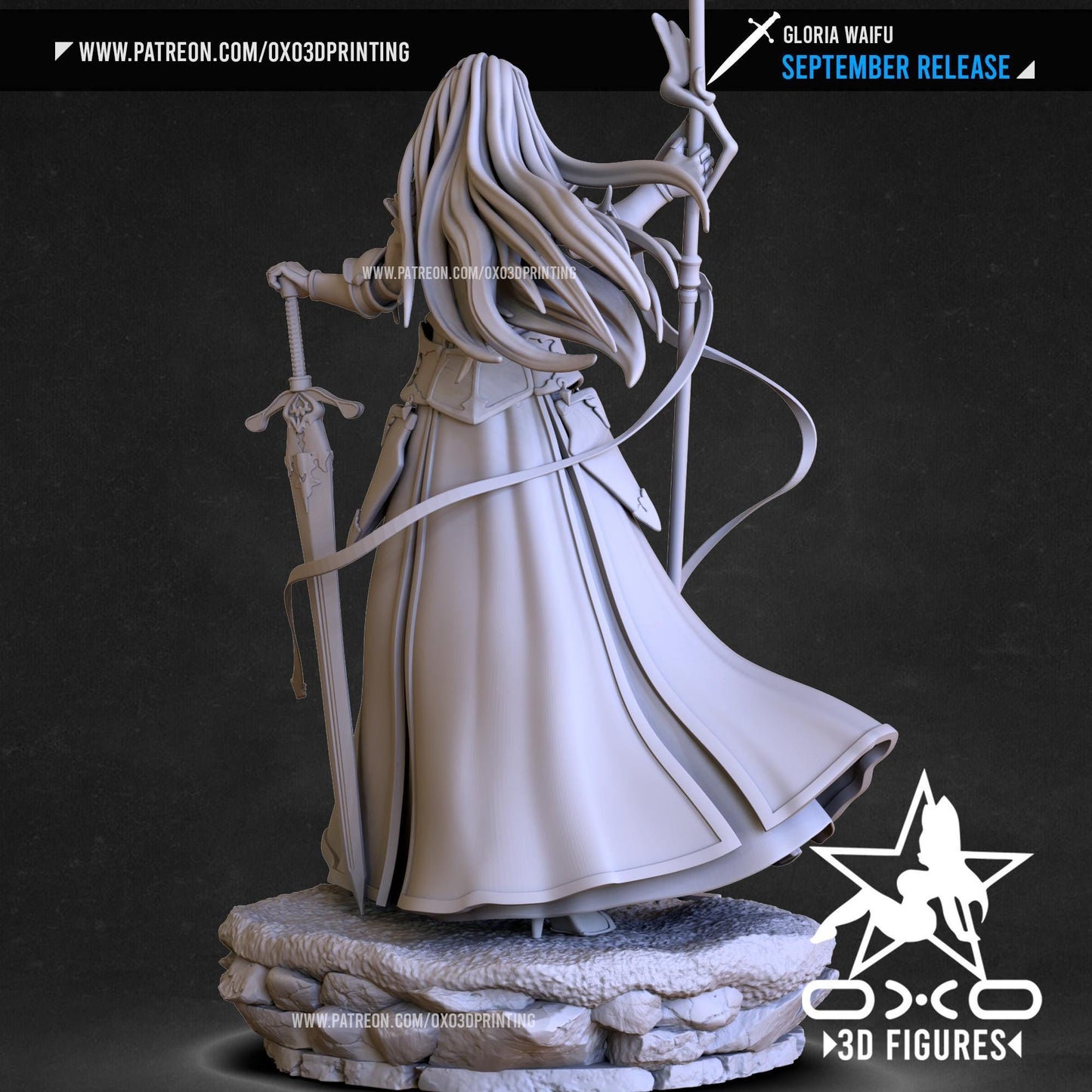 Gloria: Majestic 3D Printed Warrior Maiden Figure - NSFW Collectible