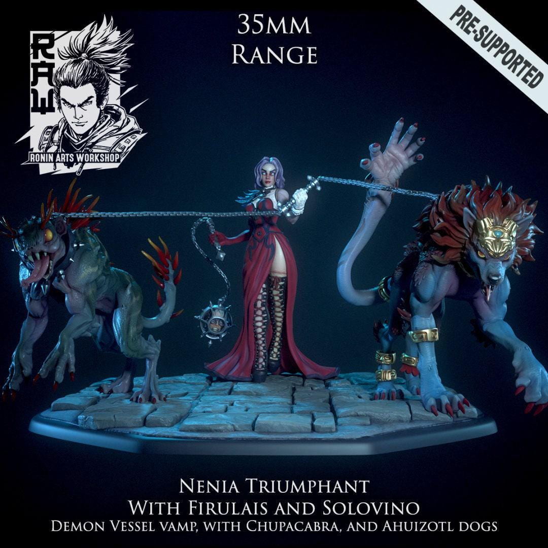 Nenia The Monster's Mistress: Command the Shadows in 35mm Scale for DnD, Pathfinder, and Collectible Miniature Enthusiasts, 35mm scale