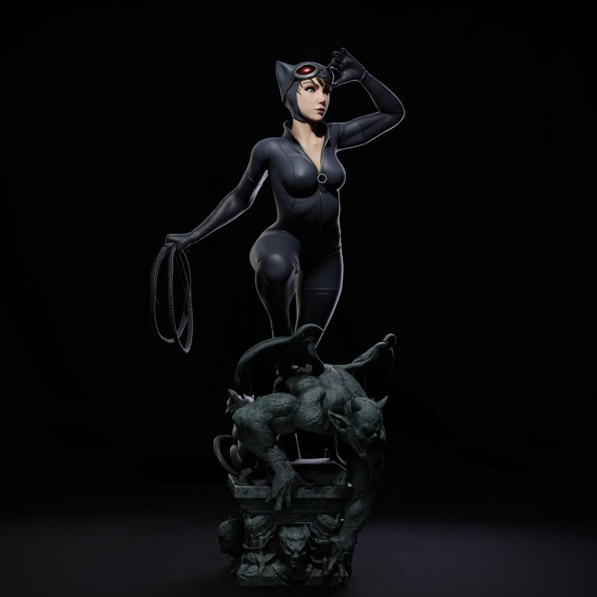 Catwoman NSFW 3D Printed Statue – Mature DC Cat Burglar Resin Collectible, Made to Order for Adult Collectors & Fans