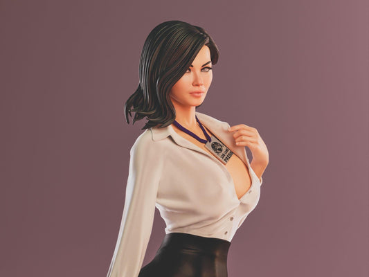 Lois Lane NSFW 3D Printed Statue – Mature Metropolis Reporter Resin Collectible, Made to Order for Adult Collectors