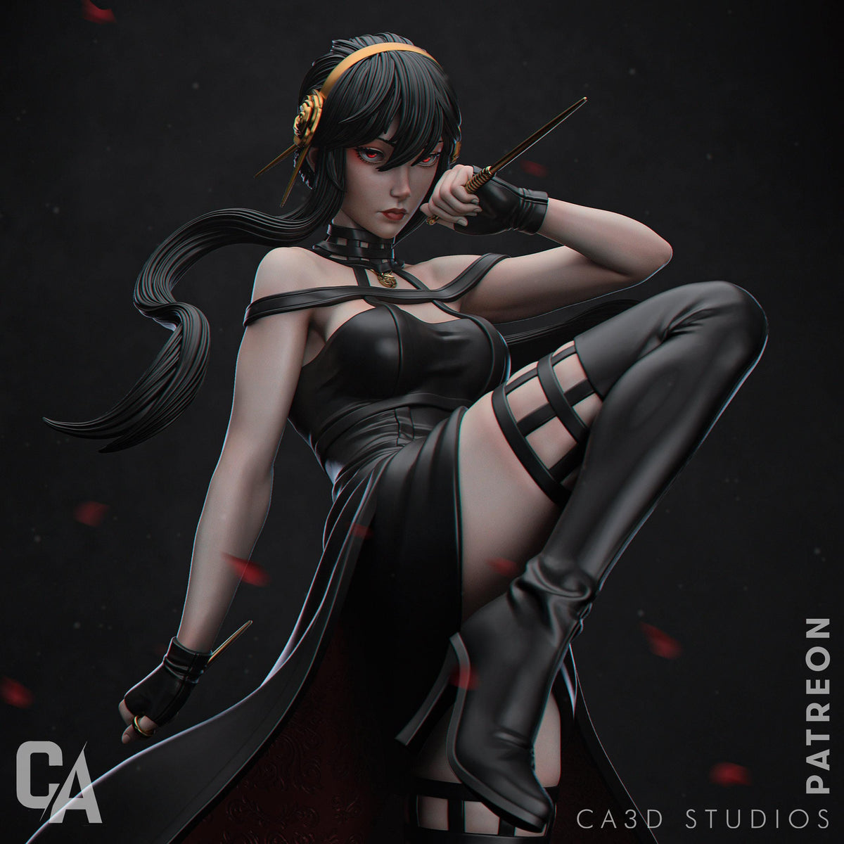 Yor Forger NSFW 3D Printed Statue – Mature Anime Assassin Resin Collectible, Made to Order for Adult Collectors & Fans
