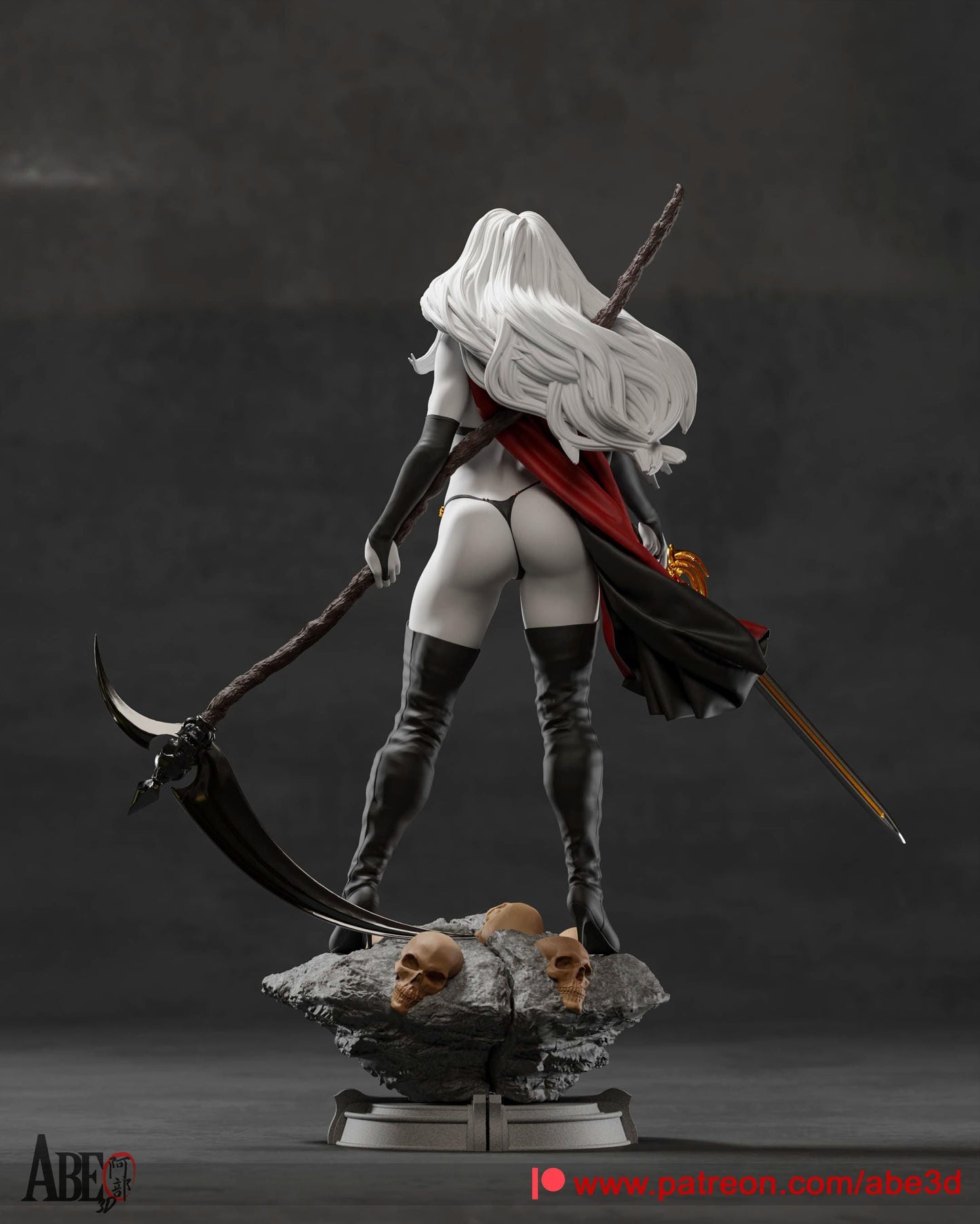 Lady Death 3D Printed Collectible Figurine - Painted or Unpainted Resin Model