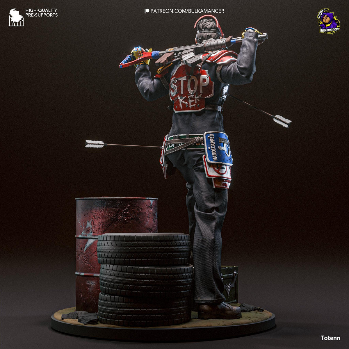 Warrrior Rust Rust Game Warrior Statue – Minis Forge Studio
