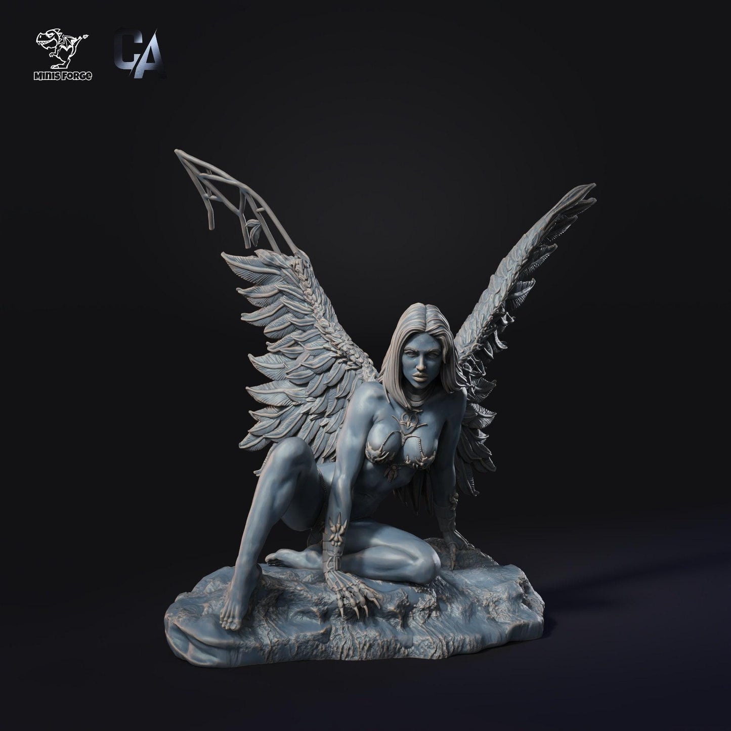 Broken Wing Boris Vallejo: Stunning Fanart 3D Printed Collectible Statue NSFW