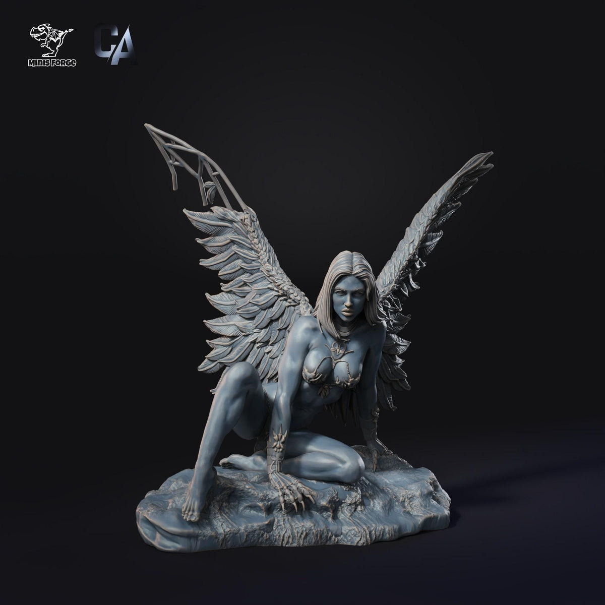 Boris Vallejo Broken Wing NSFW 3D Printed Statue – Mature Fantasy Resin Collectible, Made to Order for Adult Collectors