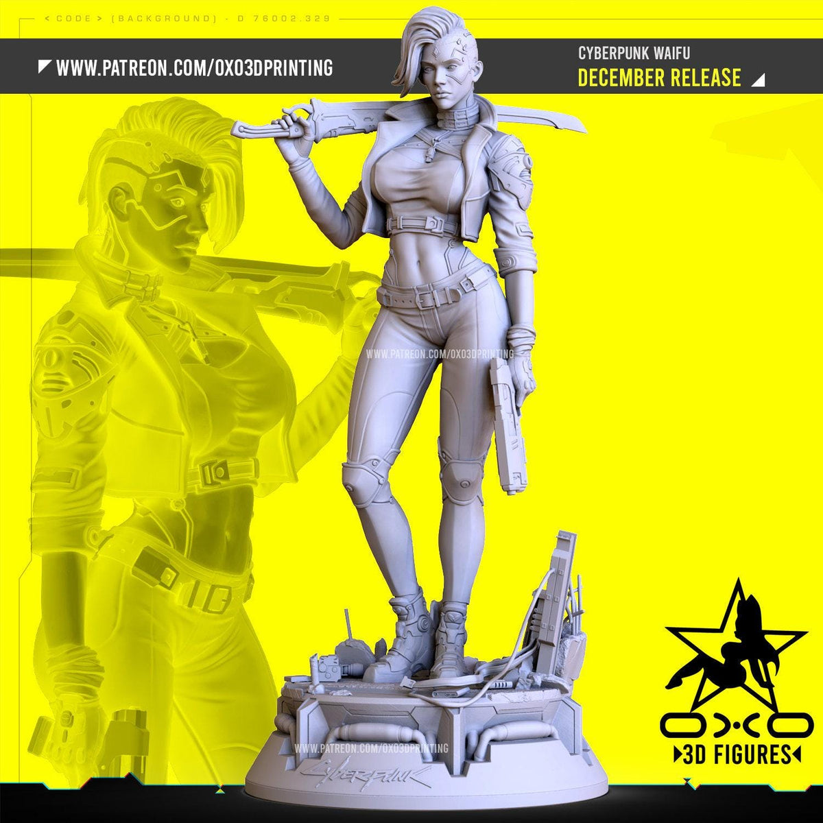 Cyberpunk Waifu NSFW 3D Printed Statue – Mature Sci-Fi Figure Resin Collectible, Made to Order for Adult Collectors