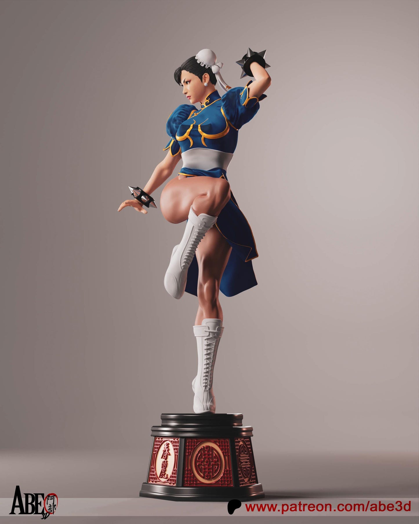 Chun Li 3D Print Statue: Exquisite NSFW Street Fighter Collectible – Premium Adult Gaming Figure for Fans