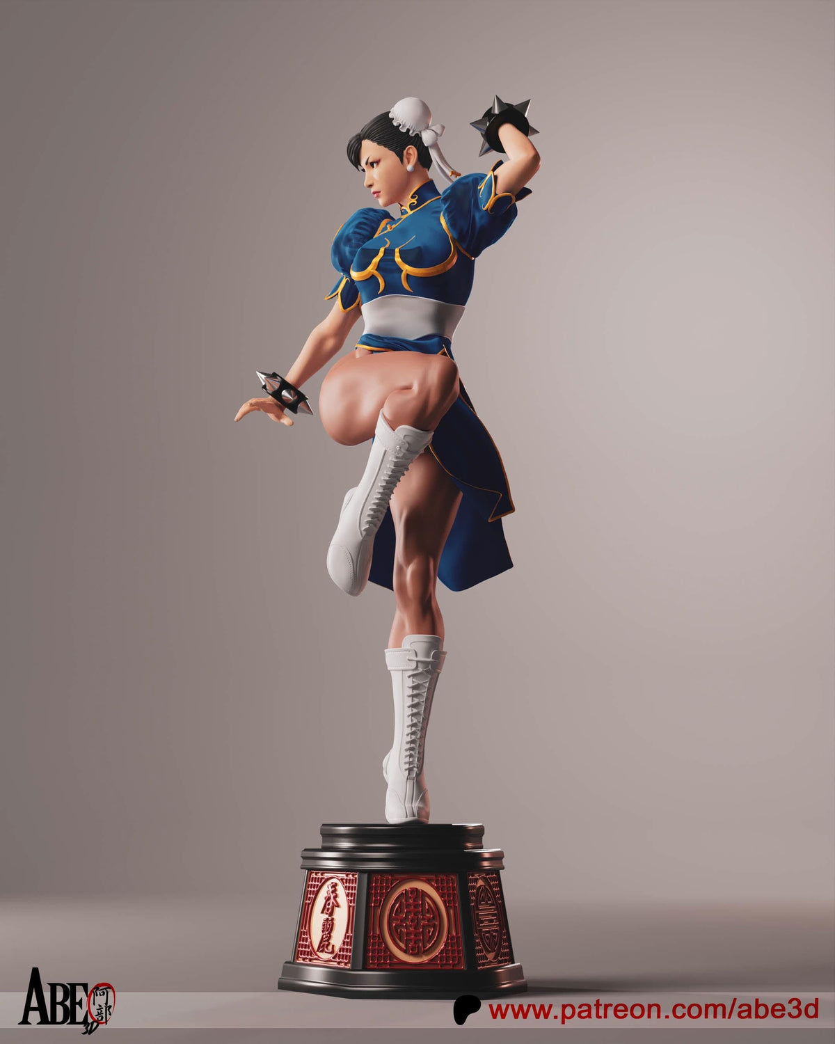 Chun Li NSFW 3D Printed Statue – Mature Martial Artist Resin Collectible, Made to Order for Adult Collectors & Fans