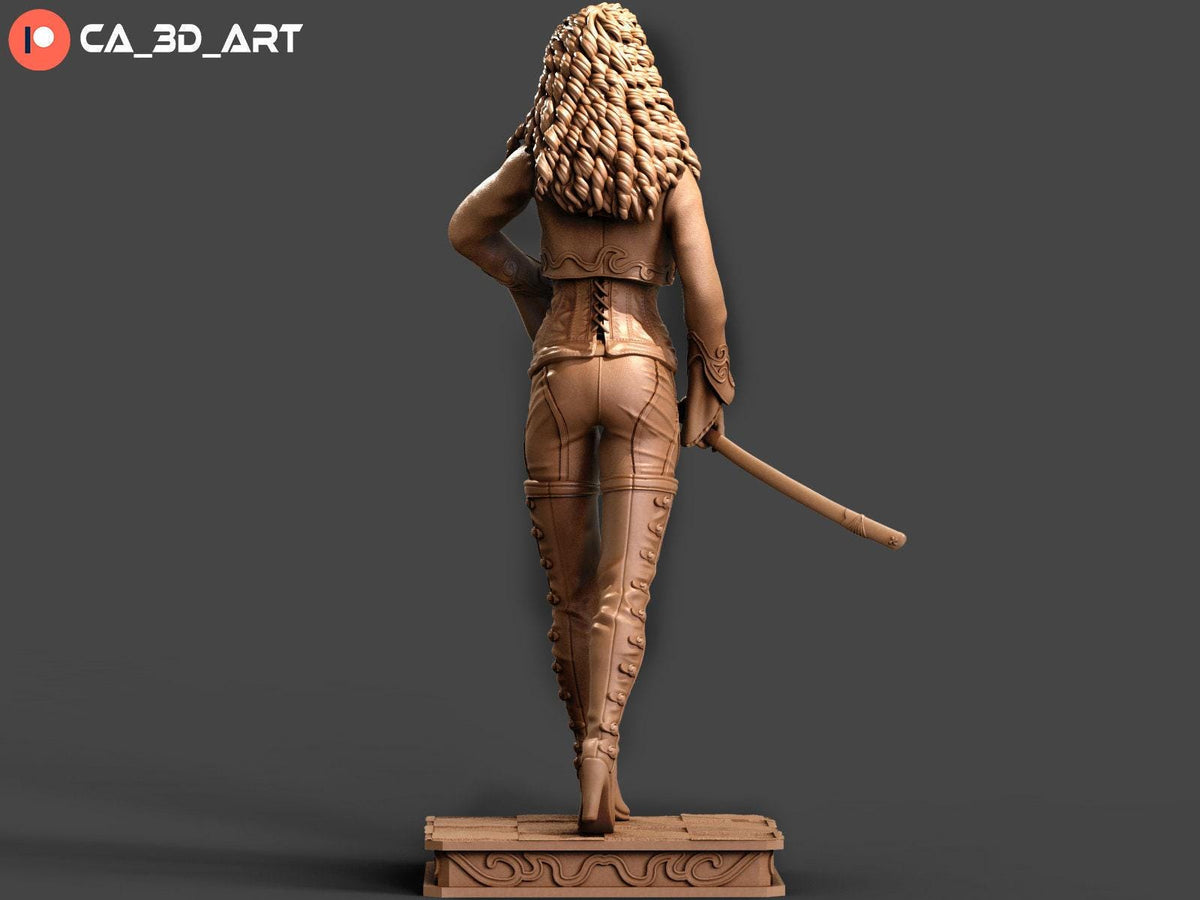 Anna Valerious NSFW 3D Printed Statue – Mature Gothic Movie Hunter Resin Collectible, Made to Order for Adult Collectors