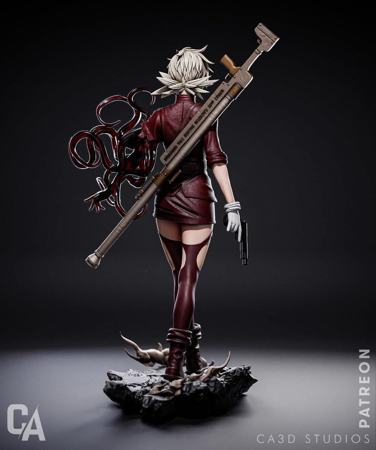 Seras Victoria NSFW 3D Printed Statue – Mature Hellsing Vampire Resin Collectible, Made to Order for Adult Collectors
