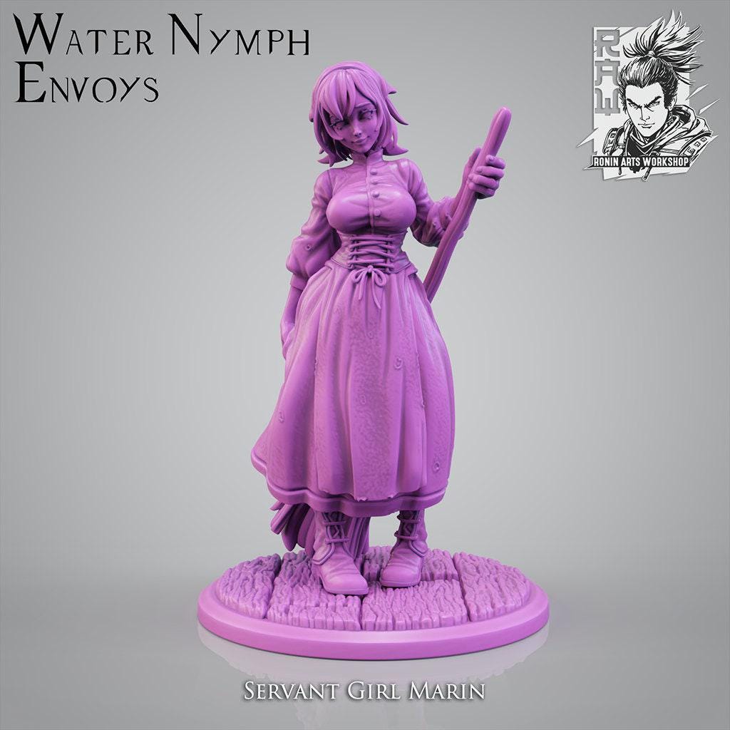 Water Nymph Envoys Miniatures - 35mm Mermaid Collectible Figurines for Dungeons & Dragons, Pathfinder, Tabletop Gaming Decor