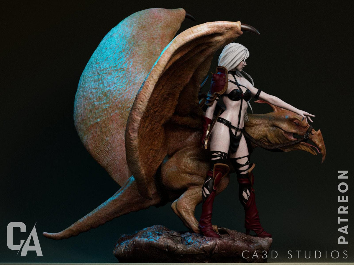Taarna Heavy Metal NSFW 3D Printed Statue – Mature Sci-Fi Fantasy Resin Collectible, Made to Order for Adult Collectors