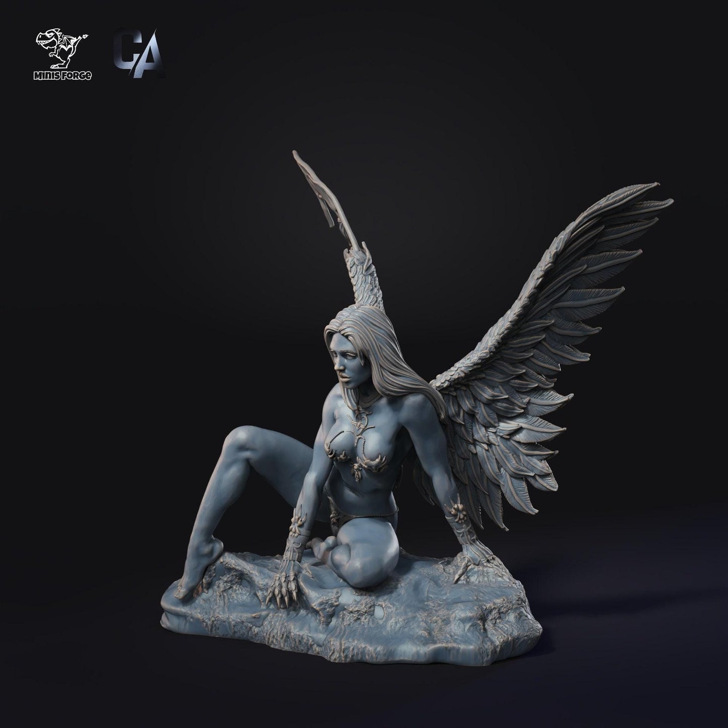 Broken Wing Boris Vallejo: Stunning Fanart 3D Printed Collectible Statue NSFW
