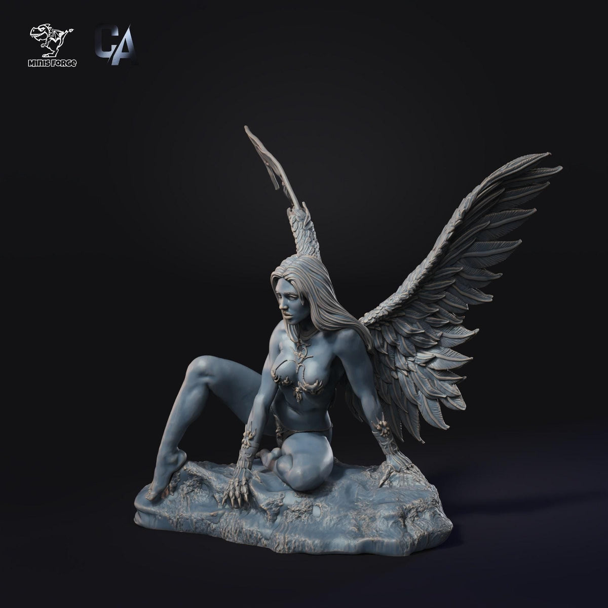 Boris Vallejo Broken Wing NSFW 3D Printed Statue – Mature Fantasy Resin Collectible, Made to Order for Adult Collectors