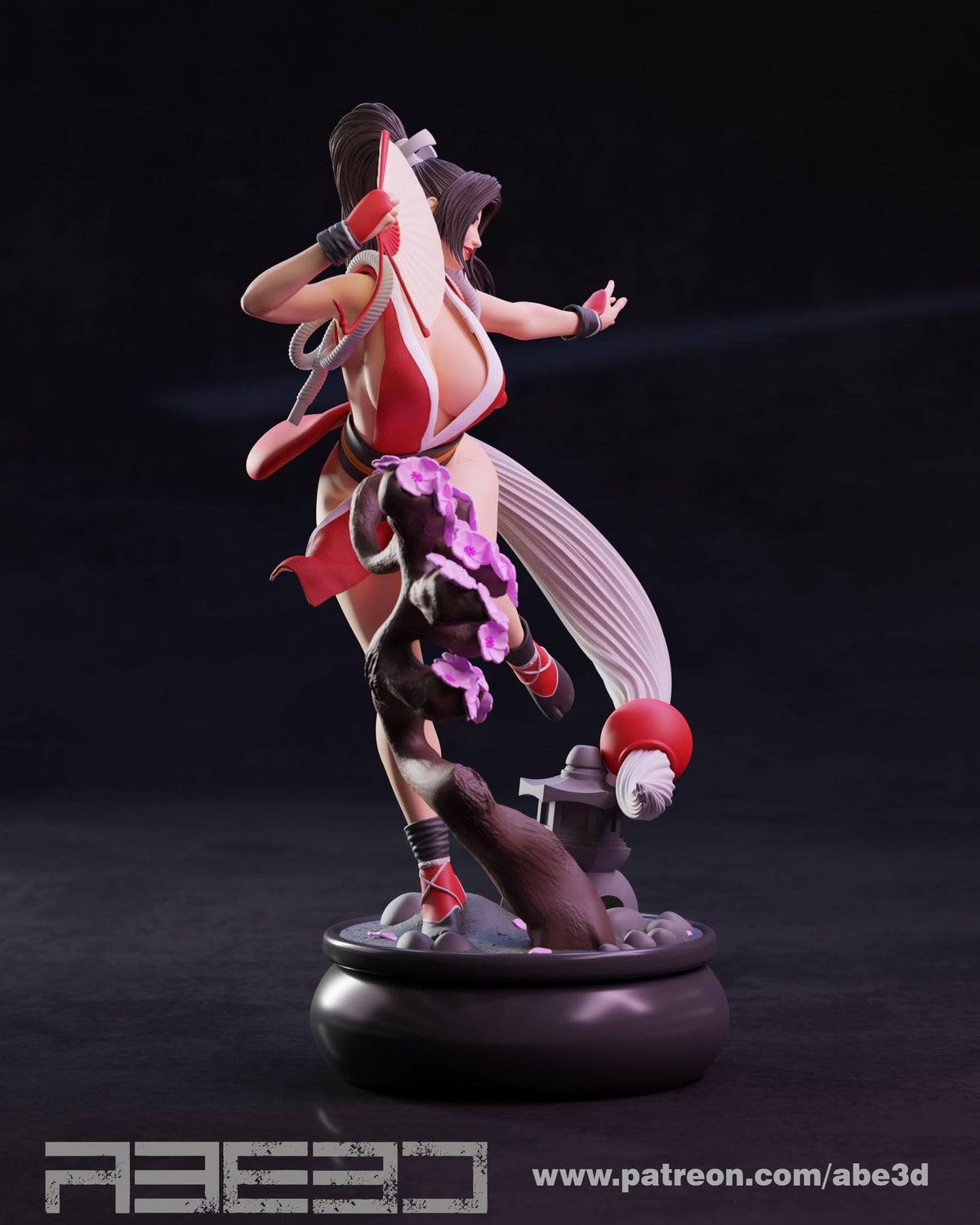 Mai Shiranui NSFW 3D Printed Statue – Mature King of Fighters Icon Resin Collectible, Made to Order for Adult Collectors