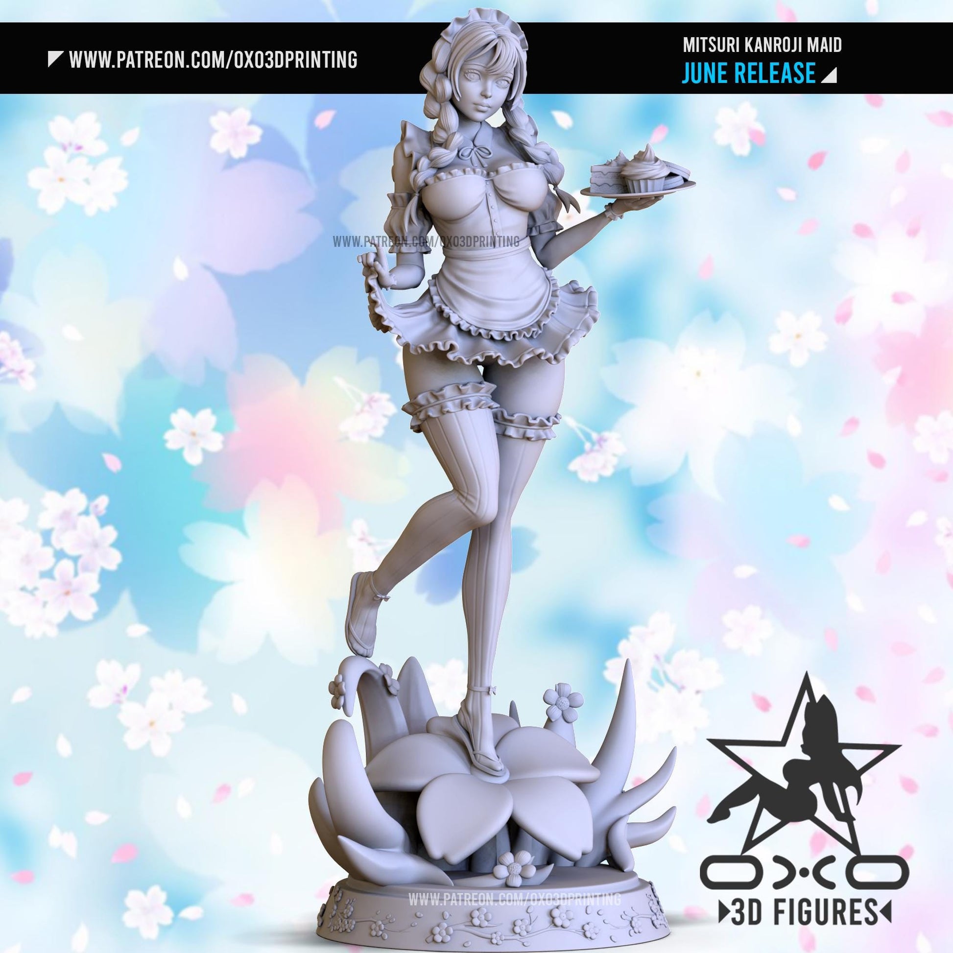 Mitsuri Kanroji Maid 3D Printed Statue | Demon Slayer Minis Forge Studio Mitsuri Kanroji Maid 3D Printed Statue | Demon Slayer Minis Forge Studio