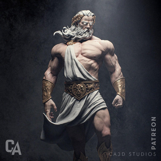 Command the Heavens: Zeus 3D Printed Statue Collectible Figure - Epic Greek God Mythology