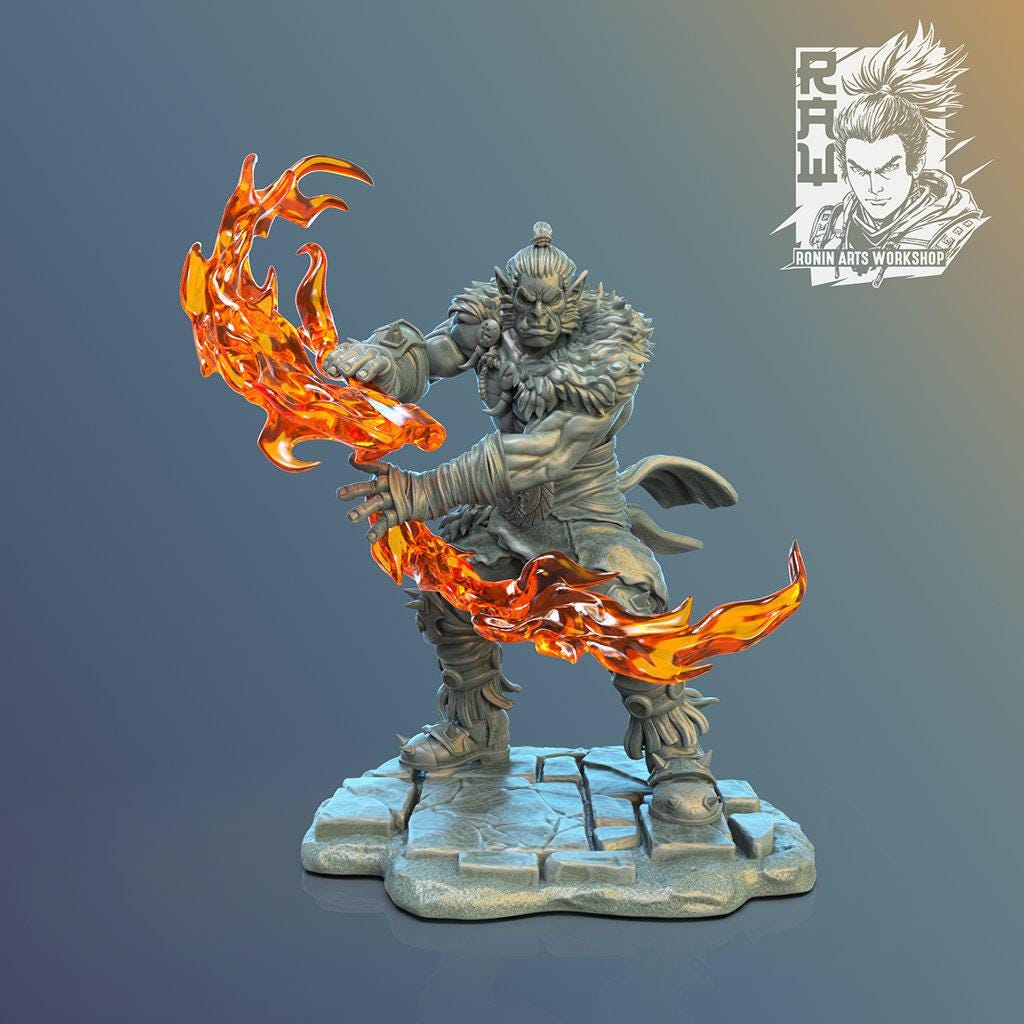 Pyromancers Warband, Dnd miniatures, Tabletop miniatures, 3d printed miniatures, Collectible figurines, Pathfinder, Dnd, 35 mm scale
