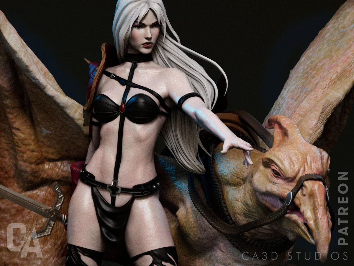 Taarna Heavy Metal NSFW 3D Printed Statue – Mature Sci-Fi Fantasy Resin Collectible, Made to Order for Adult Collectors