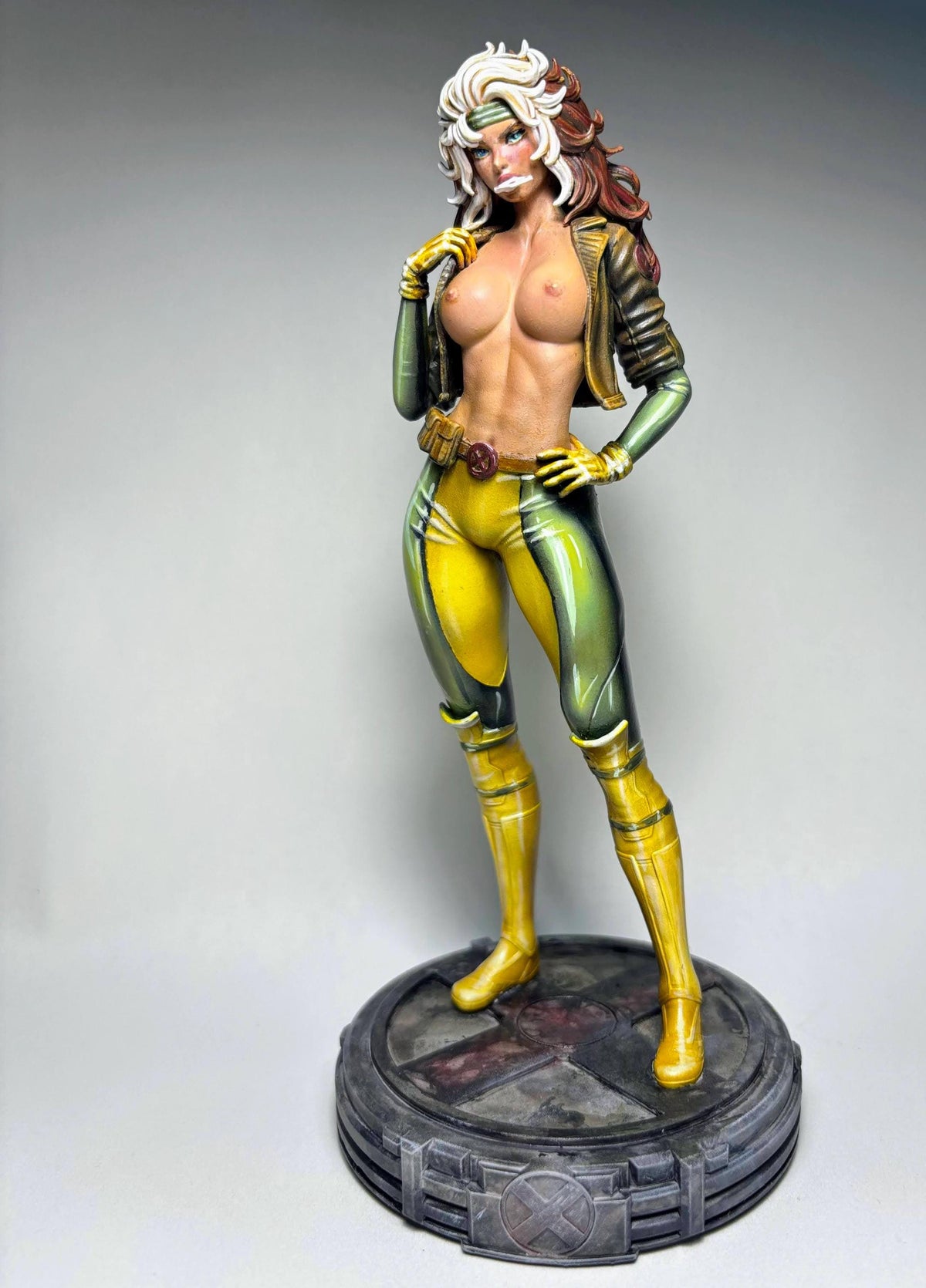 Rogue NSFW 3D Printed Statue – Mature X-Men Mutant Heroine Resin Collectible, Made to Order for Adult Collectors & Fans