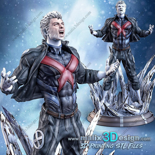 Ice Man 3D Printed Resin Statue - Dynamic X-Men Collectible Figure for Marvel Fans