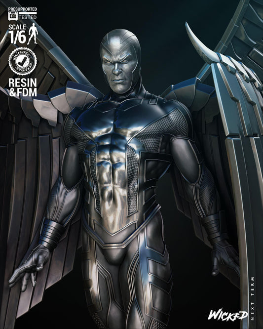 Dynamic Archangel Marvel 3D Printed Collectible Statue | Hand-Painted X-Men Mutant Figure for Comic Fans
