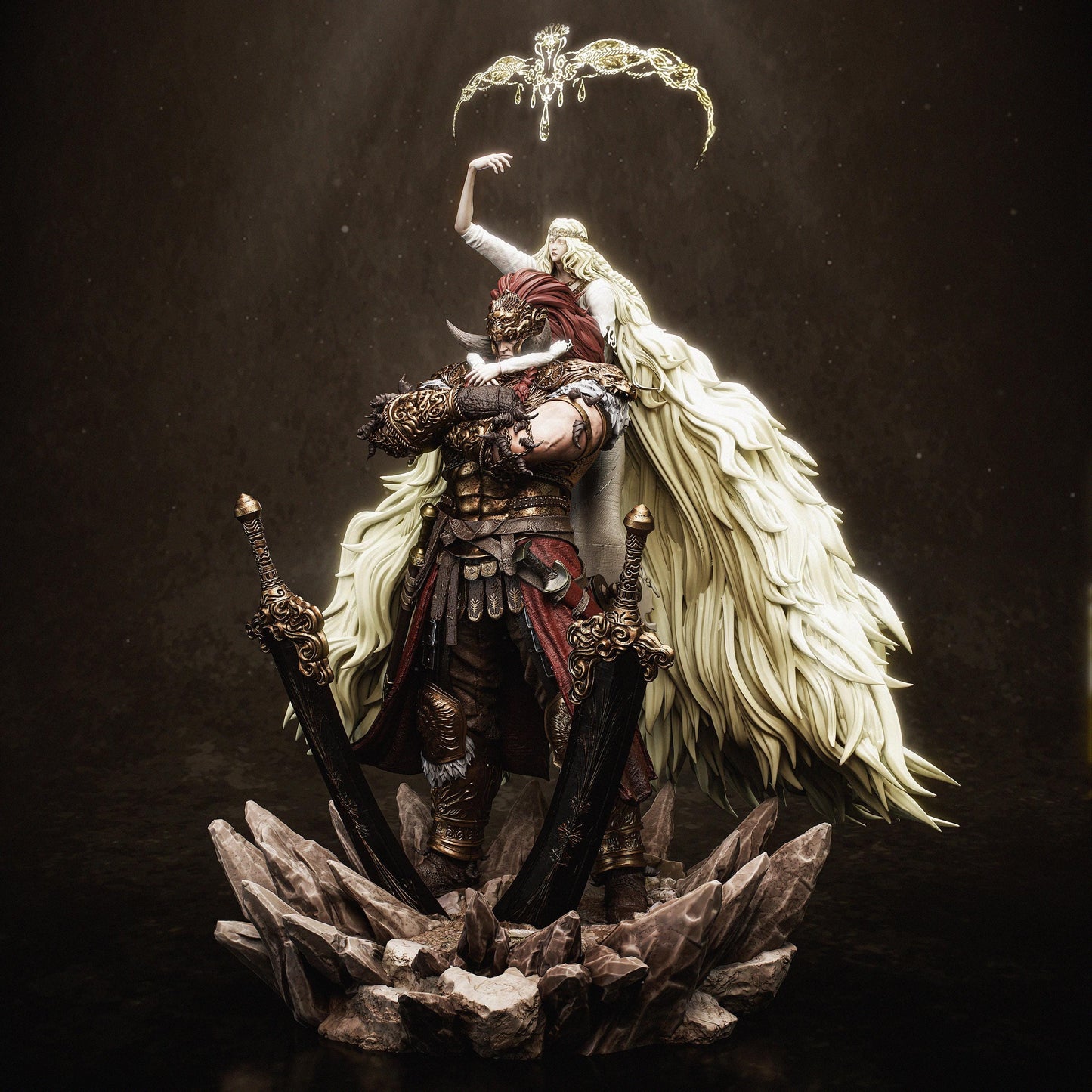 Starscourge Radahn Hand-Painted 3D Resin Statue - Elden Ring Collectible Figure, Ready-to-Display Demigod Boss