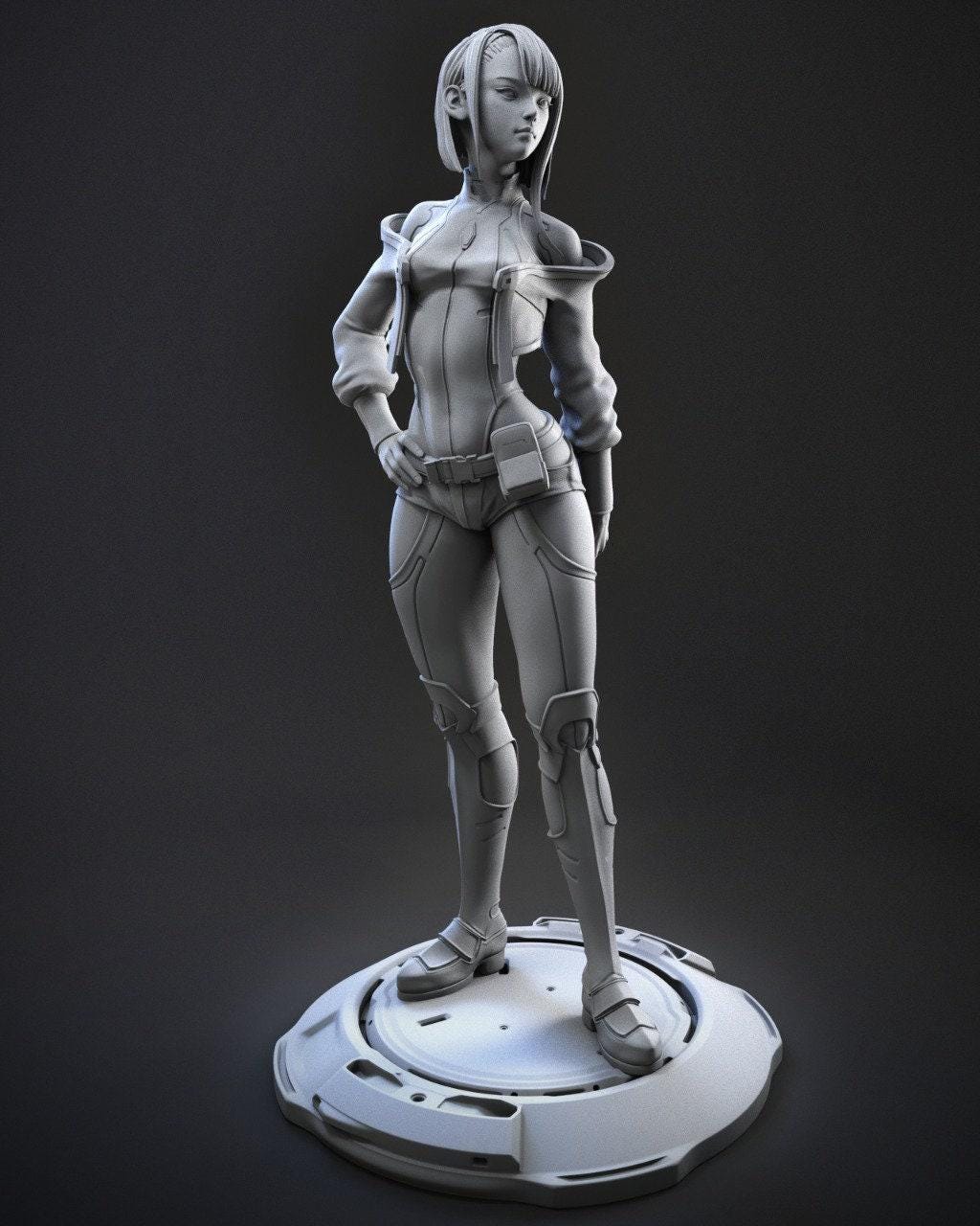 Lucy 3D Print Statue: Exquisite NSFW Collectible Figure – Cyberpunk Edgerunners Anime Fan Art