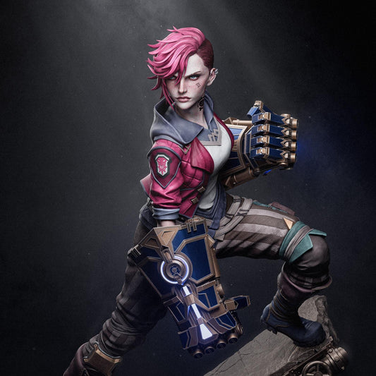 Vi Resin Statue – Hand-Painted League of Legends & Arcane Collectible