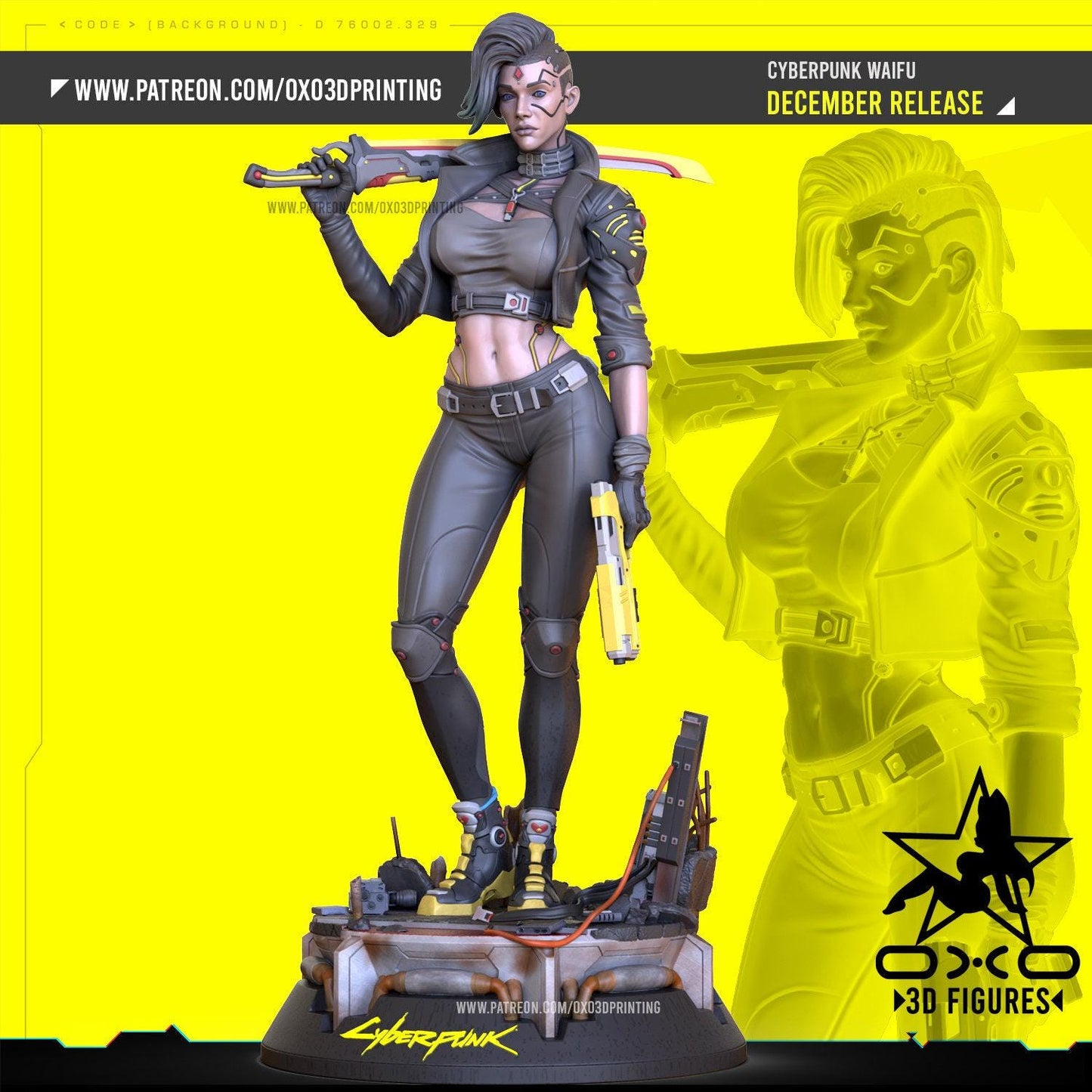 Cyberpunk Waifu: Futuristic 3D Printed Resin Statue - NSFW Sci-Fi Art