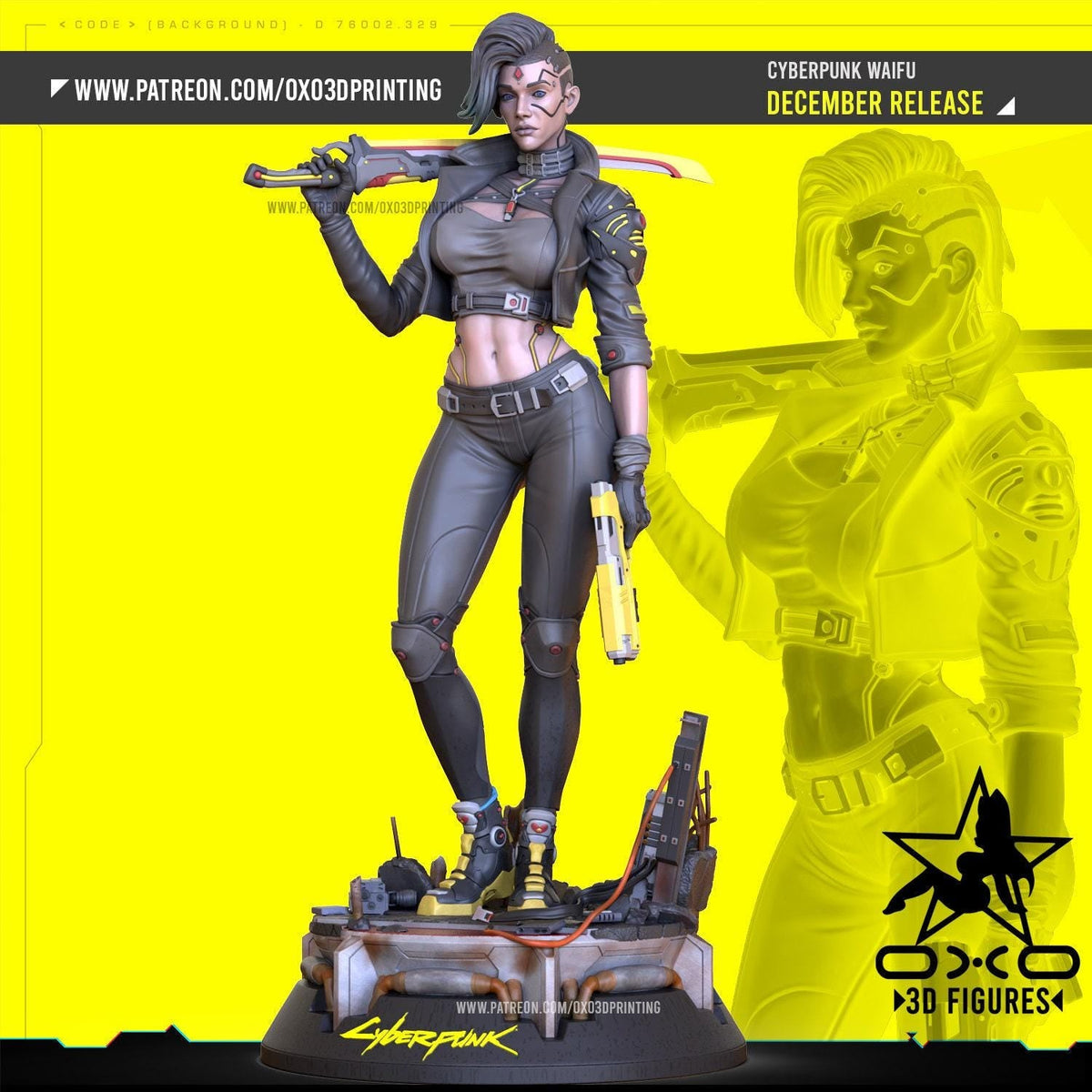 Cyberpunk Waifu NSFW 3D Printed Statue – Mature Sci-Fi Figure Resin Collectible, Made to Order for Adult Collectors