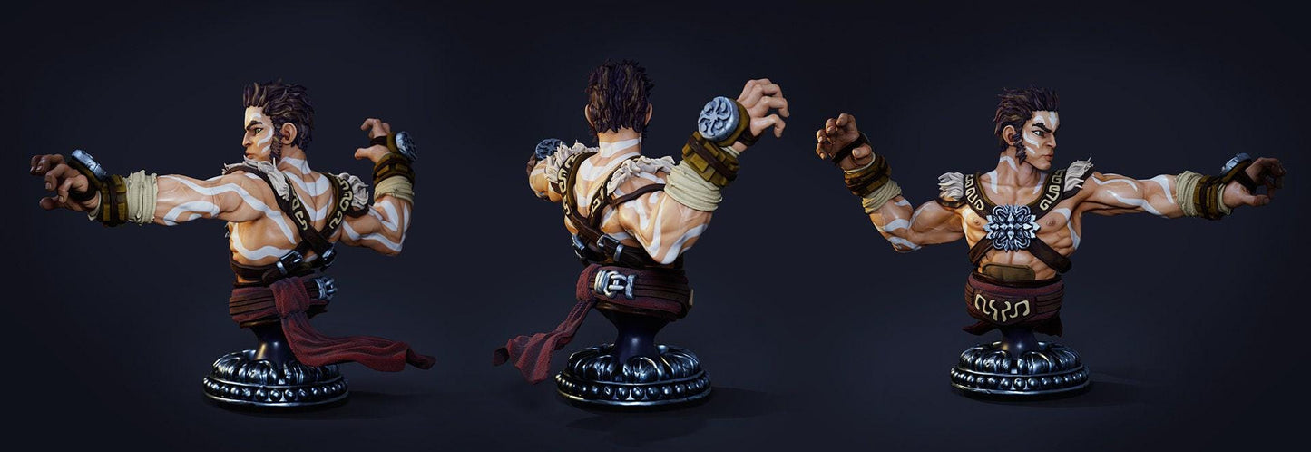 Dewan the Monk 10 cm Collectible Miniature, Tabletop miniatures, Collectible figurines, Pathfinder, Dnd, dungeons and dragons