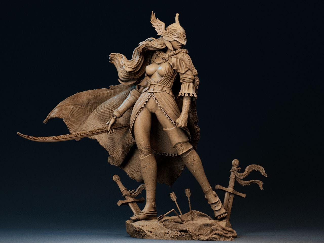 Malenia: 3D-Printed Collectible Statue, Blade of Miquella Figure