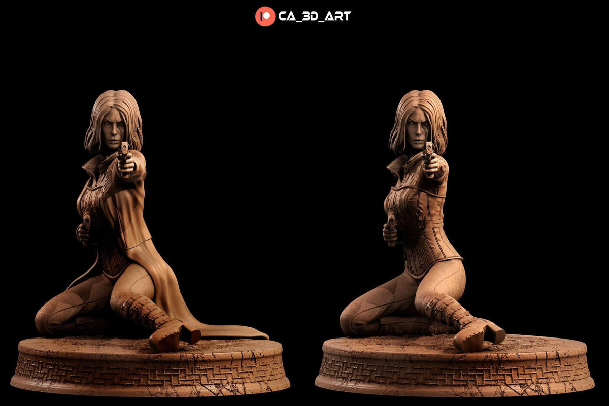 Selene NSFW 3D Printed Statue – Mature Vampire Death Dealer Resin Collectible, Made to Order for Adult Collectors & Fans