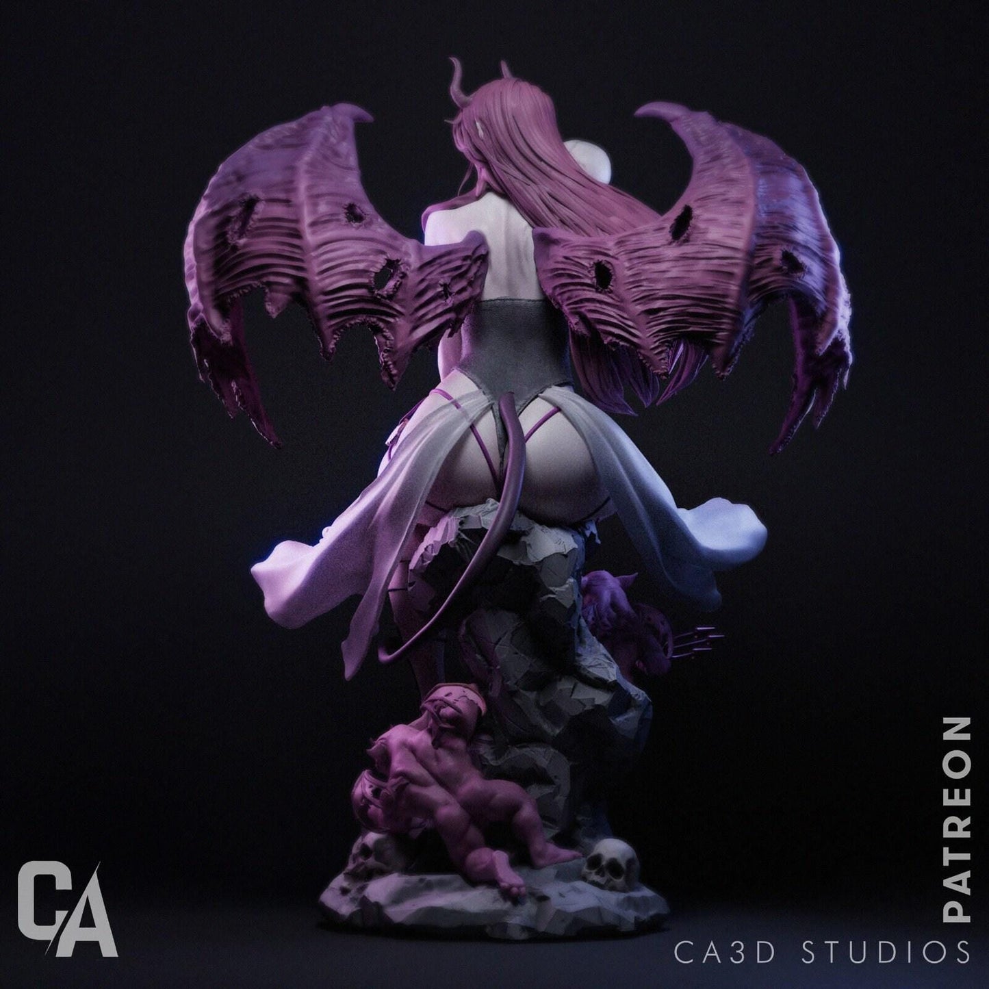 Succubus Love Deamon: Exquisite 3D Printed Resin Pinup Miniature for Collectors & Enthusiasts