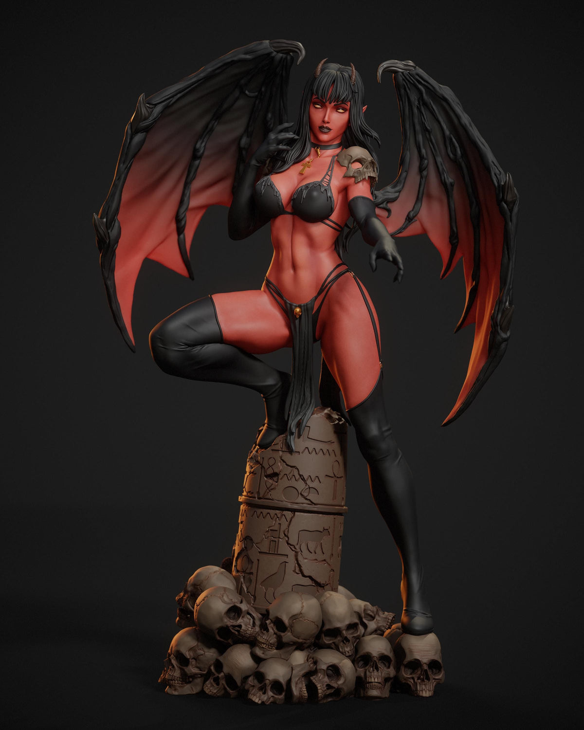 Purgatori NSFW 3D Printed Statue – Mature Vampire Queen Resin Collectible, Made to Order for Adult Collectors & Fans