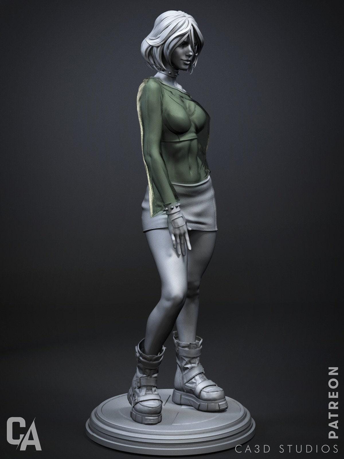 Rogue X-Men 3D Print Collectible Statue: Iconic Mutant Figure with Optional NSFW Variant!