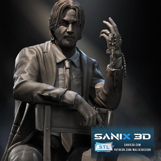Baba Yaga 3d print Keanu Reeves Sculpture 3D Printed for John Wick Collectors