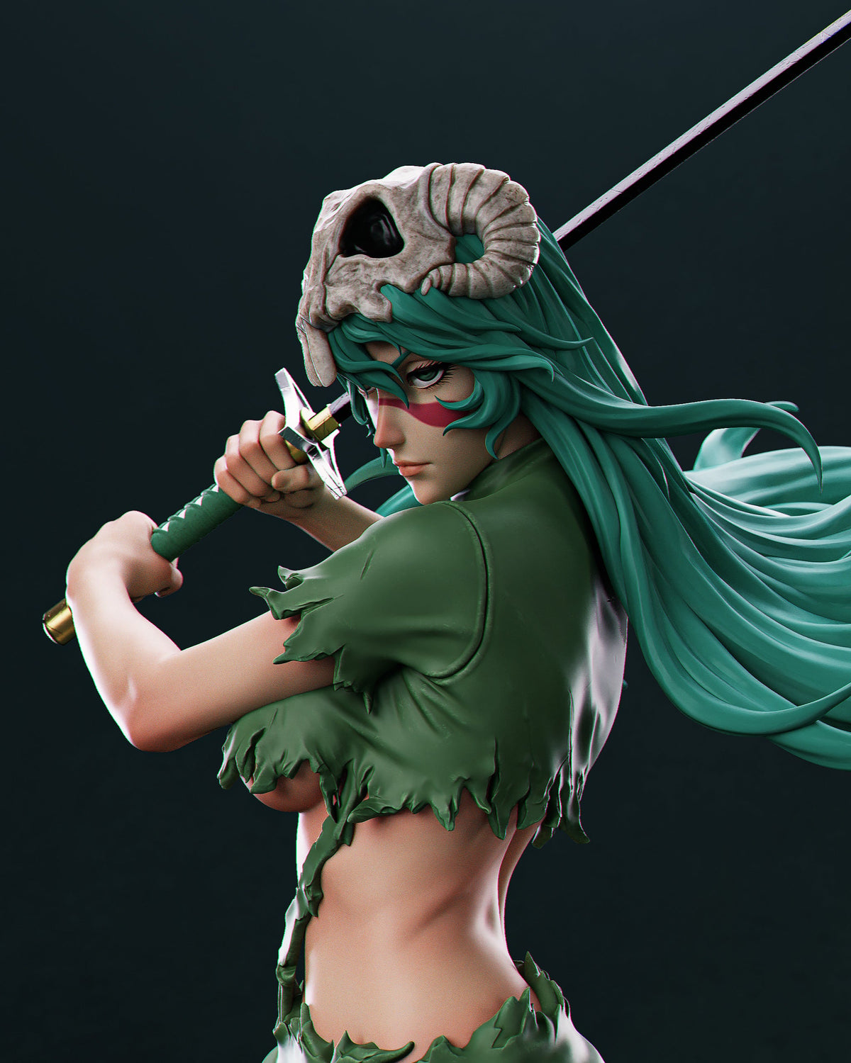 Nelliel NSFW 3D Printed Statue – Mature Anime Swordswoman Resin Collectible, Made to Order for Adult Collectors & Fans