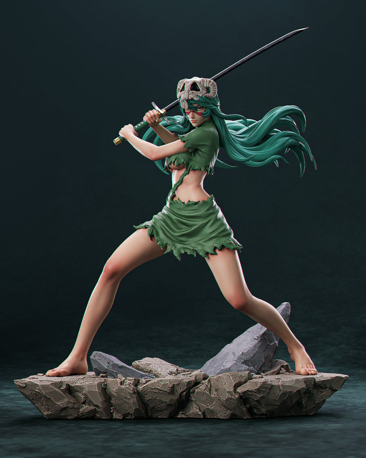 Nelliel NSFW 3D Printed Statue – Mature Anime Swordswoman Resin Collectible, Made to Order for Adult Collectors & Fans