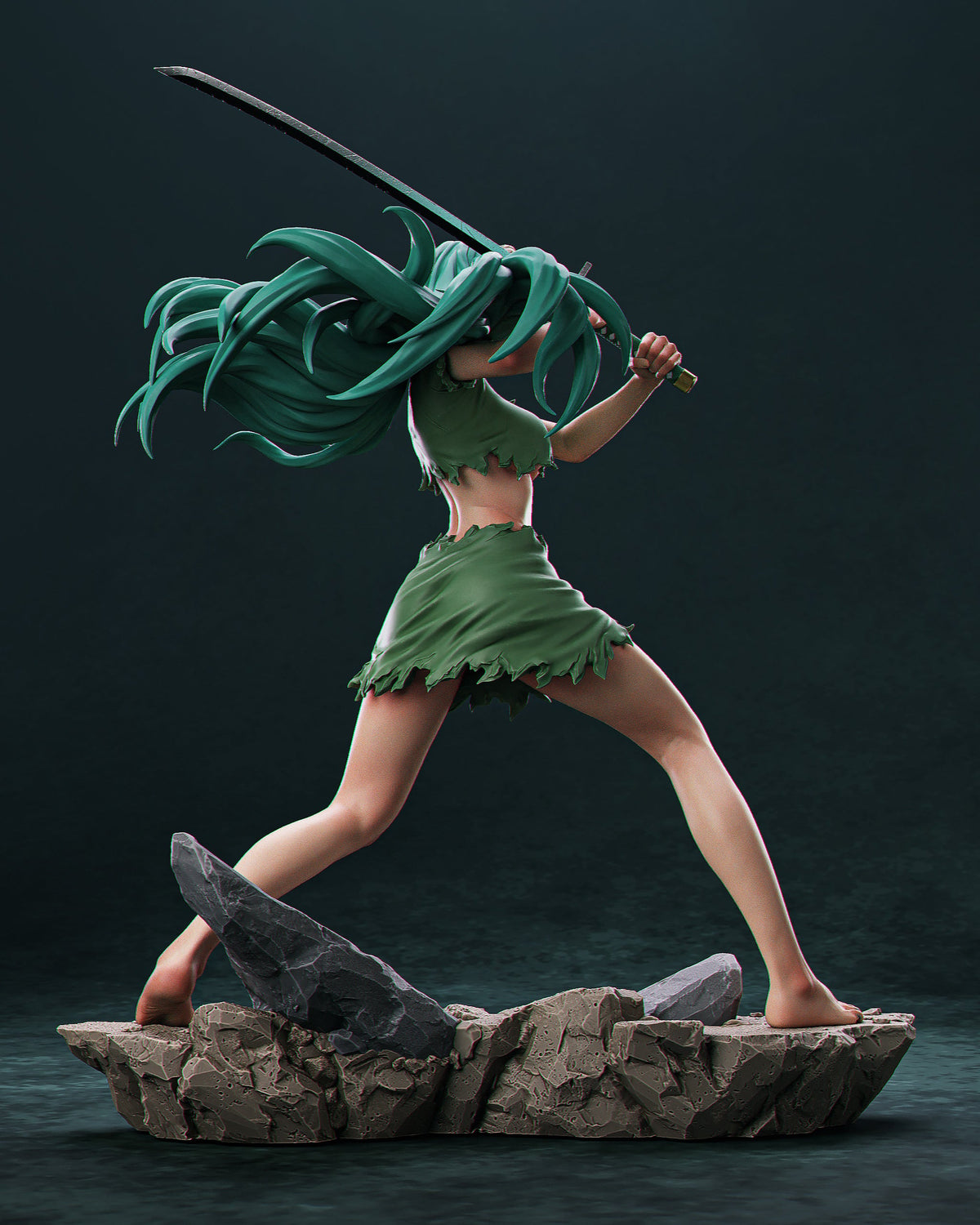 Nelliel NSFW 3D Printed Statue – Mature Anime Swordswoman Resin Collectible, Made to Order for Adult Collectors & Fans