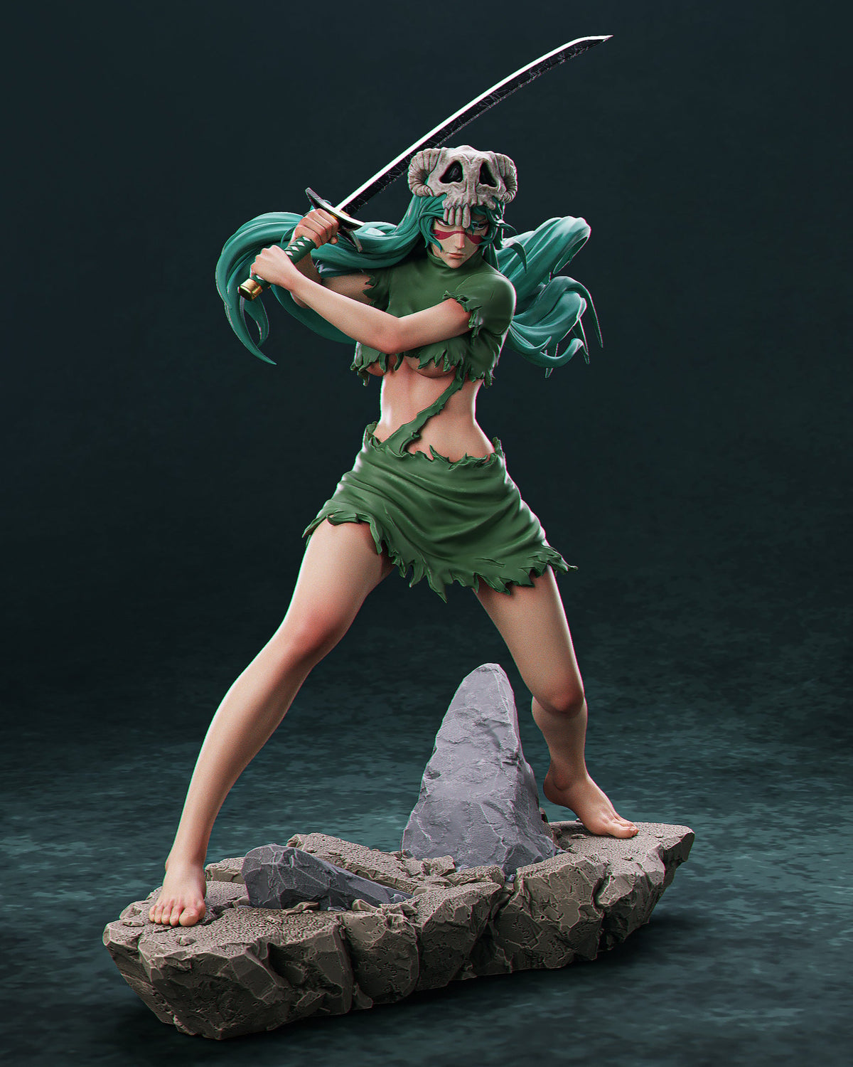 Nelliel NSFW 3D Printed Statue – Mature Anime Swordswoman Resin Collectible, Made to Order for Adult Collectors & Fans
