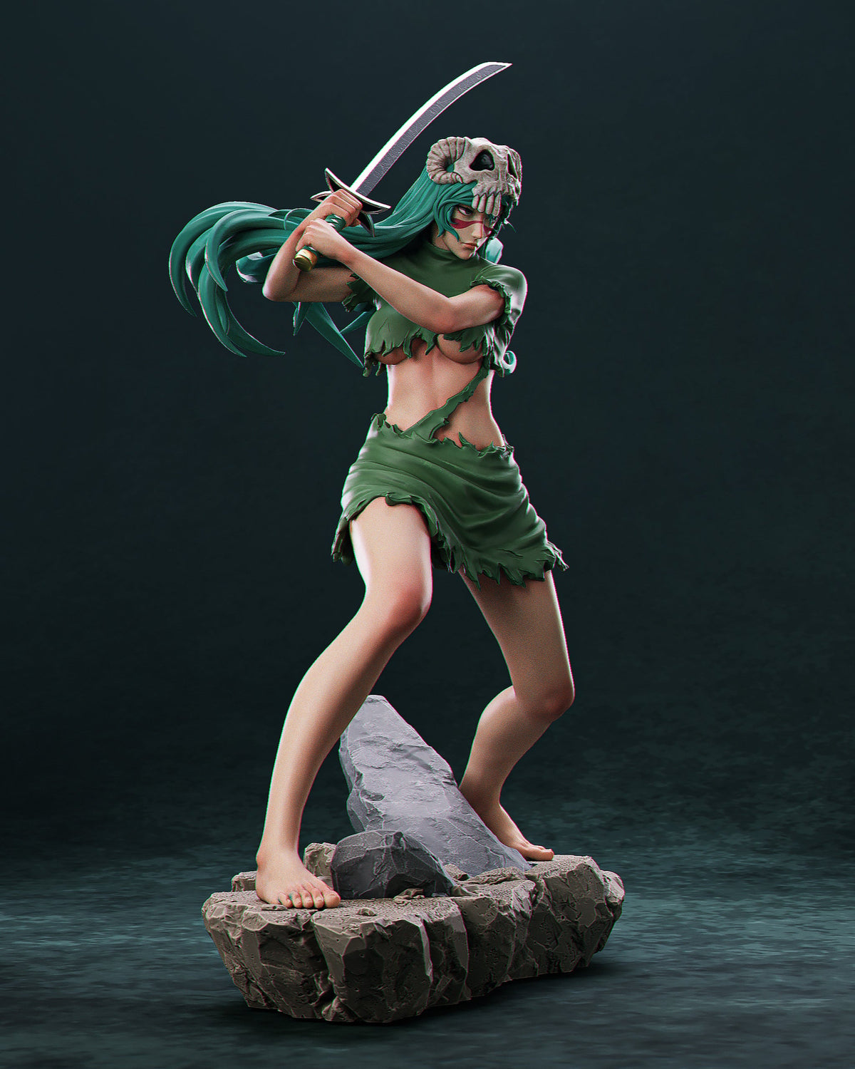 Nelliel NSFW 3D Printed Statue – Mature Anime Swordswoman Resin Collectible, Made to Order for Adult Collectors & Fans