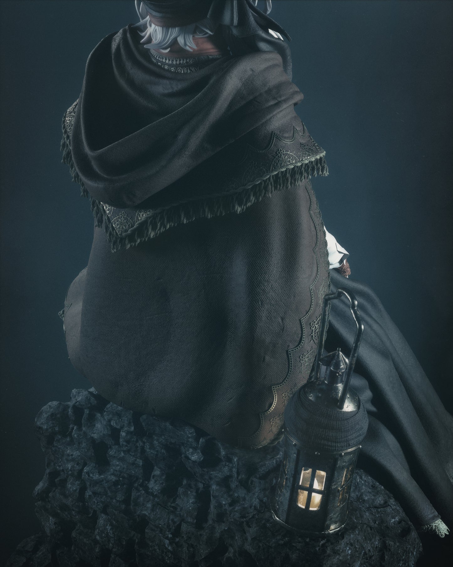 Hand-Painted Plain Doll Statue – Bloodborne 3D Printed Collectible Figure, Gothic Display Piece for Adults