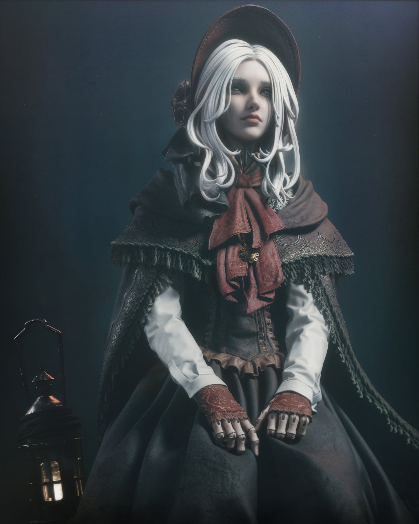Hand-Painted Plain Doll Statue – Bloodborne 3D Printed Collectible Figure, Gothic Display Piece for Adults