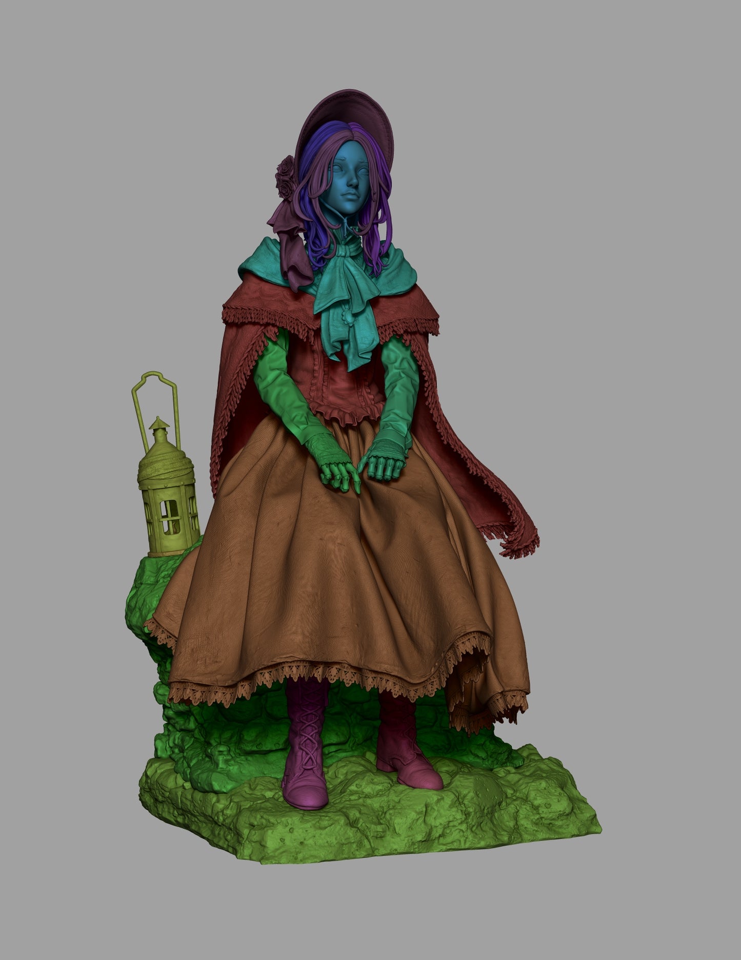 Hand-Painted Plain Doll Statue – Bloodborne 3D Printed Collectible Figure, Gothic Display Piece for Adults