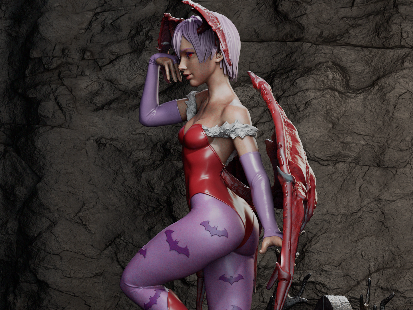Embrace the Night: Lilith Darkstalkers 3D Printed Resin Collectible Statue – Premium Detail & Quality