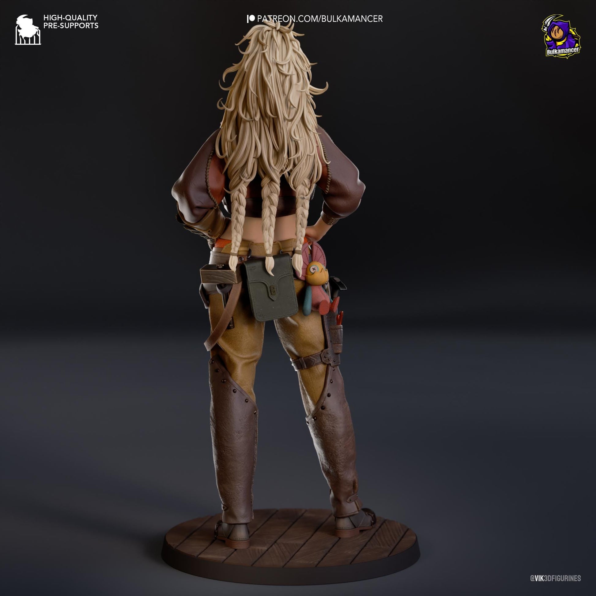 a statue of a man with long blonde hair
